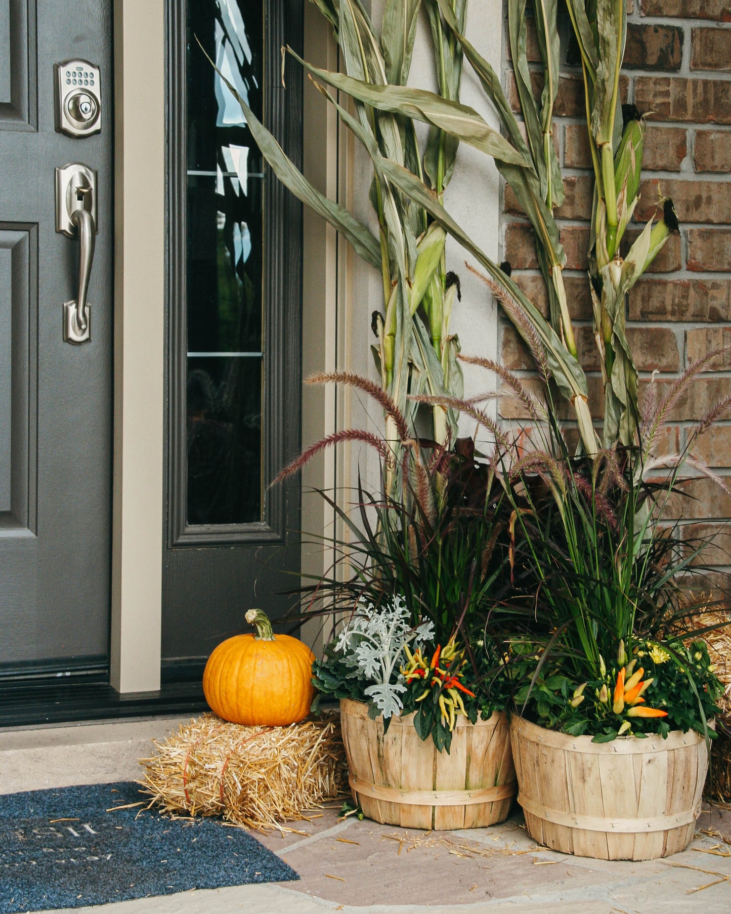 10" Fall Planter - Wood Basket