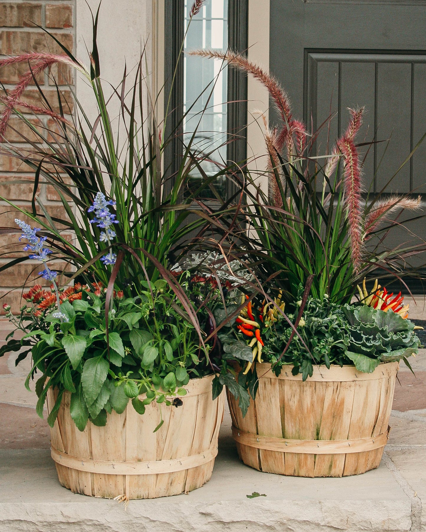10" Fall Planter - Wood Basket