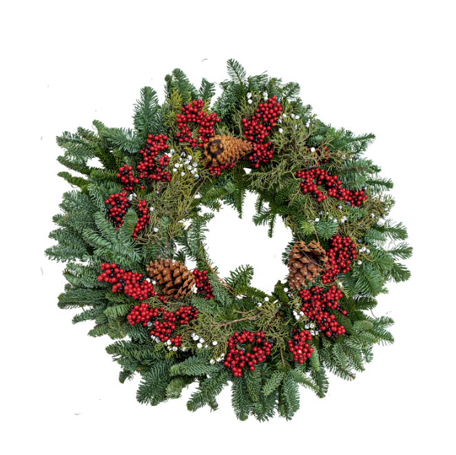 Berry Christmas Wreath - 24 Inch