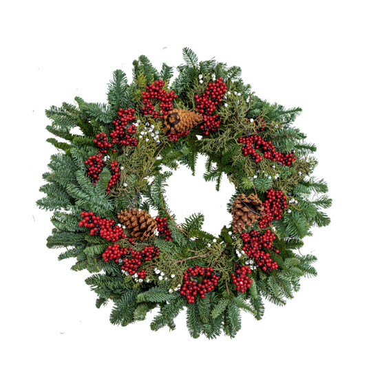 Berry Christmas Wreath - 24 Inch