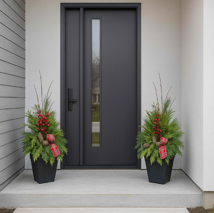 Classic Winter Porch Pot