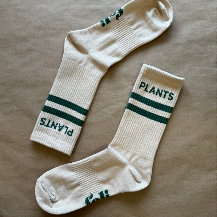 Striped Crew Plant Socks